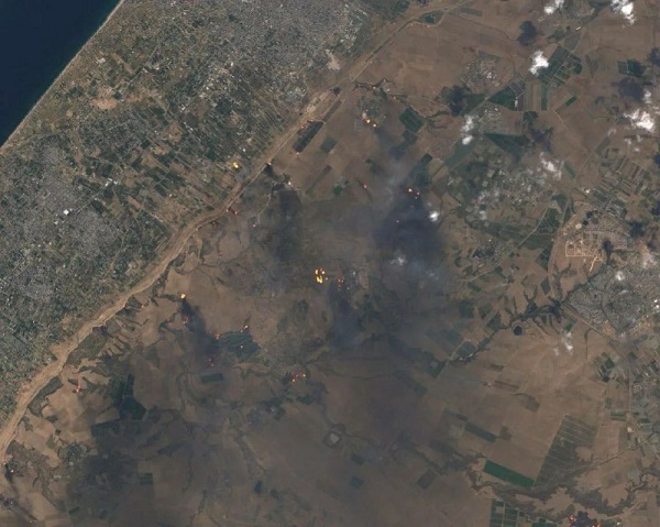 Images satellitaires des colonies israéliennes attaquées